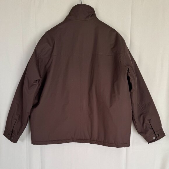 Vintage 90s Perry Ellis Portfolio Brown Double Collar Insulated  Coat Size XXL - Picture 8 of 16